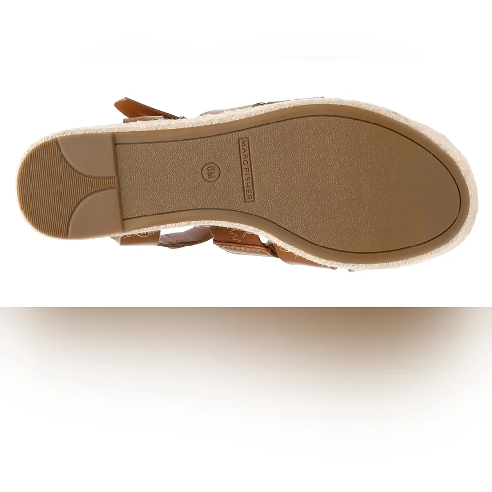 ๐ฃMARC FISHER Joven Espadrille Wedge Sandal in Natural Beige - Picture 5 of 17